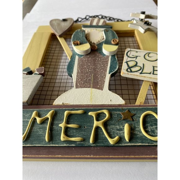 God Bless America Wall Wooden Plaque - Picture 2 of 4